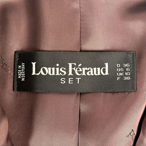 Vintage 1980s Louis Feraud Wool Women's Size 6 Purple Tassel Made In W Germany - Picture 12 of 12